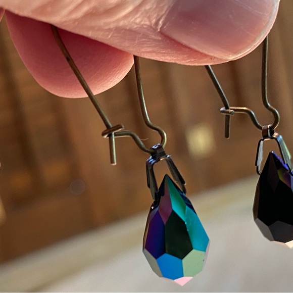 Iridescent Drop Earrings - Picture 5 of 7